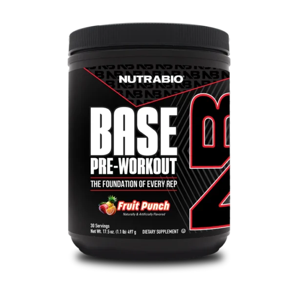 NUTRABIO BASE PRE-WORKOUT - ALL ORDERS $99 & UP SHIP FREE !